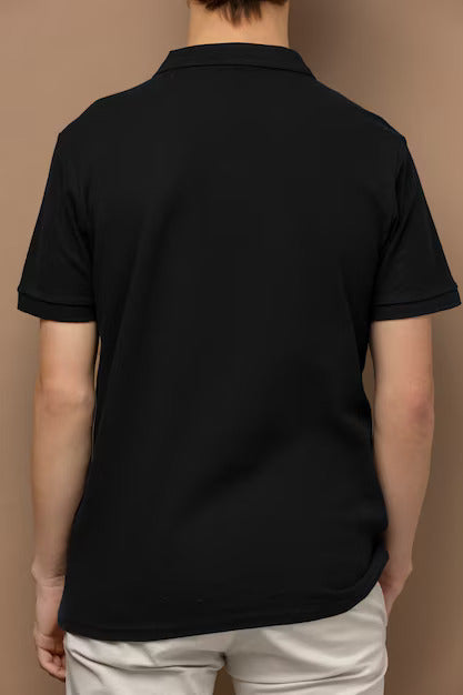 BURDOK Solid Black T-shirt