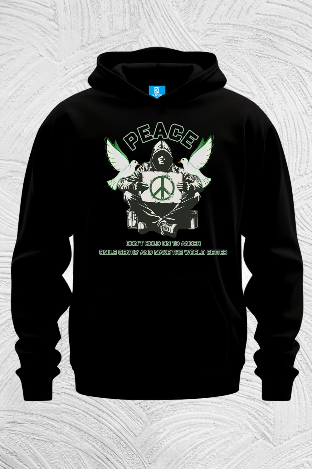 burdok black peace prime hoodie