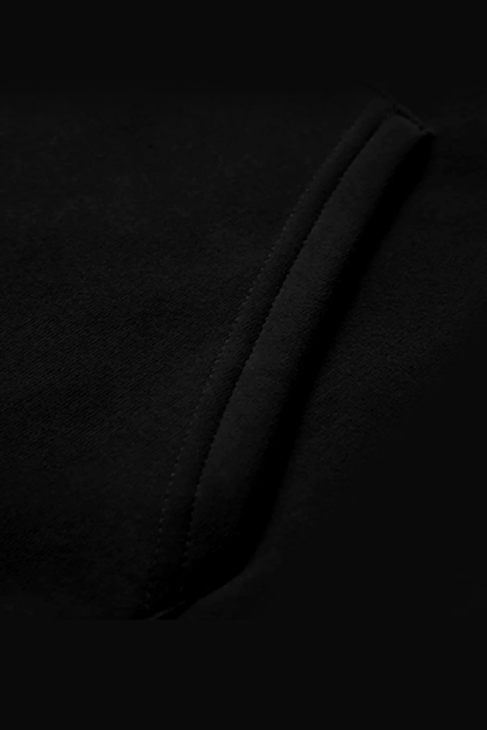 black hoodie pocket view